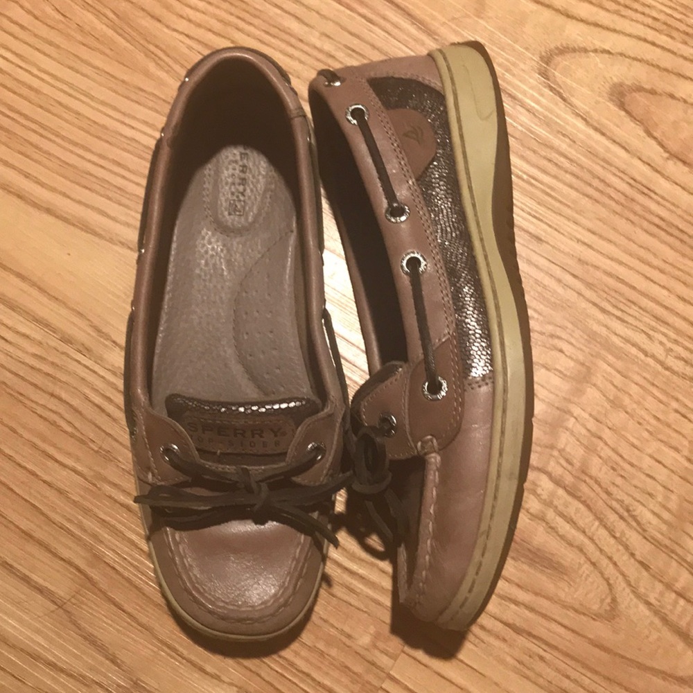 Sperry Angelfish Boat Shoe Silver 6.5